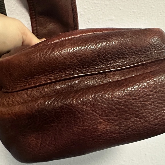 Scully Dark Brown Leather Sling Bag - Picture 15 of 16